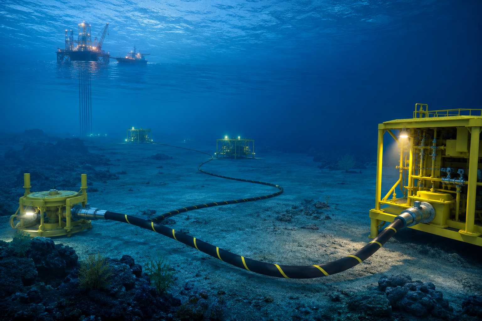 Subsea cable connecting underwater equipment in an offshore environment.jpg Subsea cable connecting underwater equipment in an offshore environment.jpg