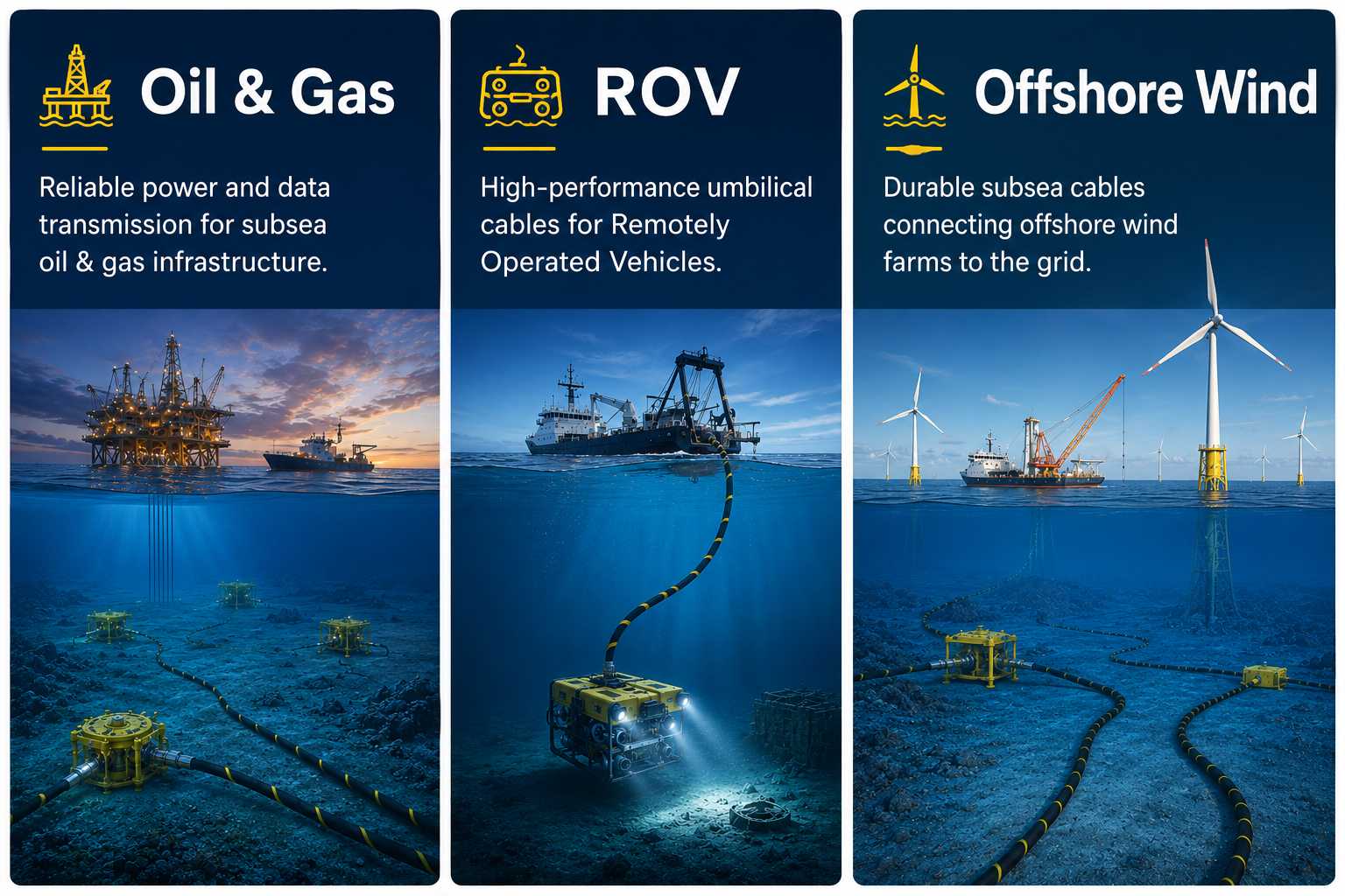 Typical applications of subsea cables in offshore energy, ROV and underwater monitoring.jpg Typical applications of subsea cables in offshore energy, ROV and underwater monitoring.jpg